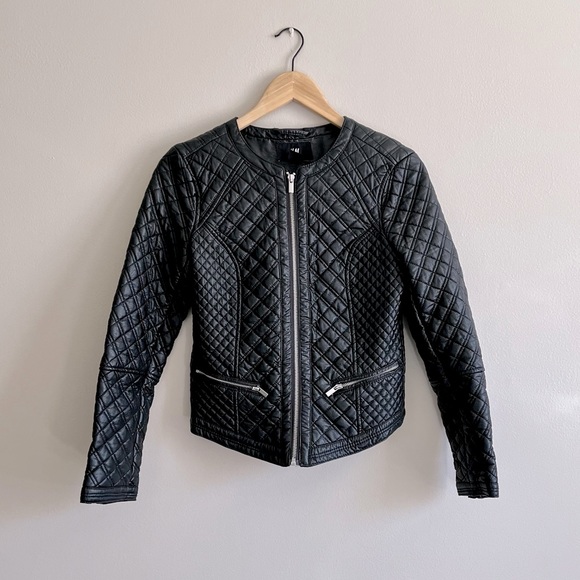 H&M Jackets & Blazers - H&M Quilted ‘Leather’ Jacket